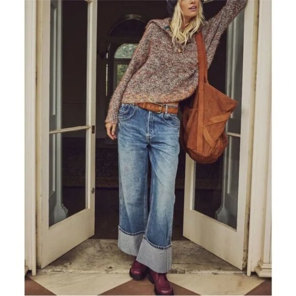 Free People Mega Cord Tote in Mahogany NWOT - Picture 8 of 8